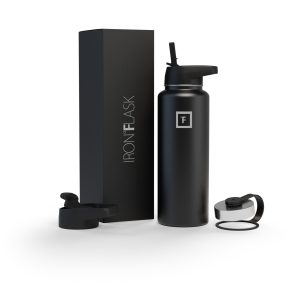 Iron Flask 32oz Wide Mouth Insulated Water Bottle | Leakproof BPA-Free with 3 Lids for Outdoor & Gym